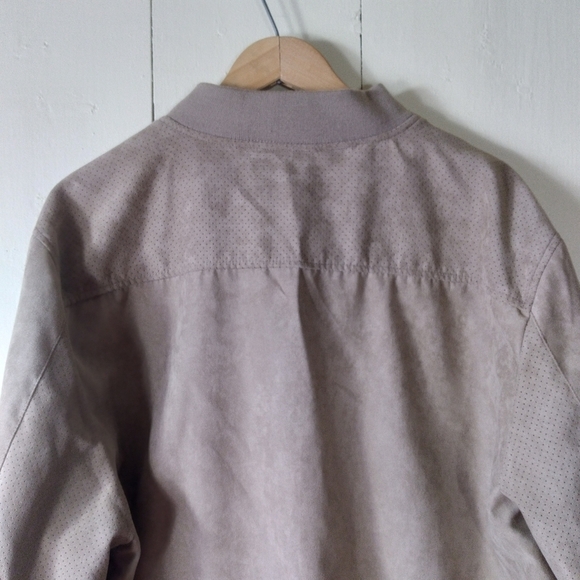 Faux Suede Bomber Jacket - Picture 4 of 11